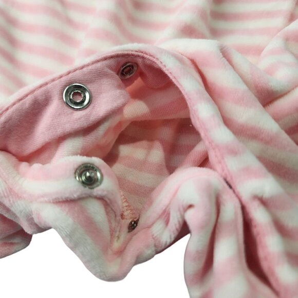 Ralph Lauren Velour Footed One Piece Pajama Snap Bottom Good Button 6M - Picture 7 of 9